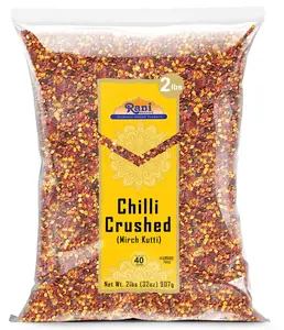 Rani Crushed Red Pepper Flakes Chilli (Pizza Type Cut) 32oz (2lbs) 908g ~ All Natural, No Color added, Gluten Friendly | Vegan | NON-GMO | Kosher | No Salt or fillers