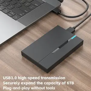 External Hard Drive Enclosure USB 3.0 Hard Disk Case 6TB Supports 7mm 9.5mm SATA SSD HDD For Laptop PC External Hard Drive capacity large