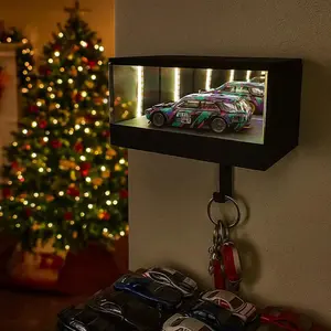 Infinity Garage LED Keychain for Wall 1/64 Model Stand with Auto Off Feature Gifts for Car Enthusiasts Unique Gift Idea for Car Lovers Decoration Decorative Accessory