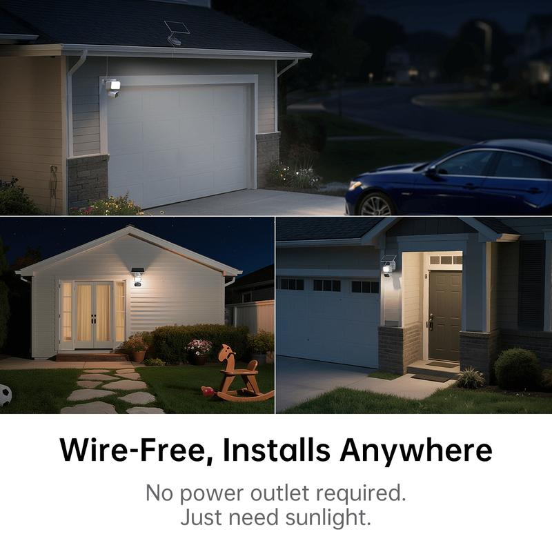 TP-Link & Tapo C615F Kit Solar Dimmable Floodlight 360° Pan/Tilt Security Camera Kit,2K 3MP  360° AI Tracking  Outdoor Wireless w/Solar Panel  Free Person/Vehicle Detection  Hack-Proof Security | Alexa & Google Home