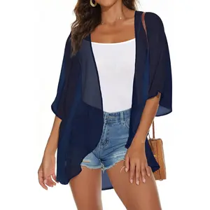 Womens Kimono Cardigans Beach Cover ups Swimwear Puff Sleeve Loose Casual Summer Tops 2026Gift