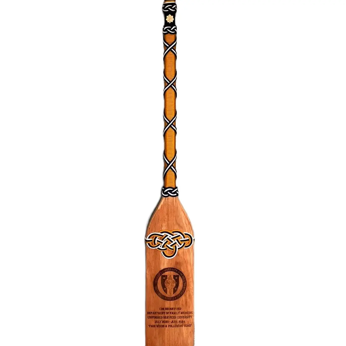 Engraved and hand wrapped paddles