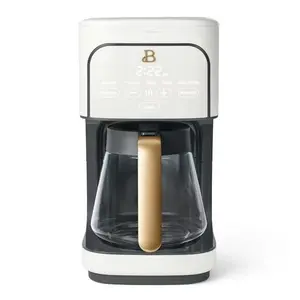 Beautiful 12 Cup Programmable Coffee Maker, White Icing by Drew Barrymore