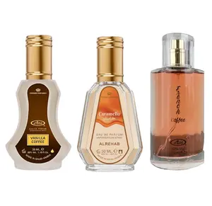 (3pc Bundle Pack) Vanilla Coffee 35ml, Caramello + French Coffee 50ml by Al-Rehab EDP Spray