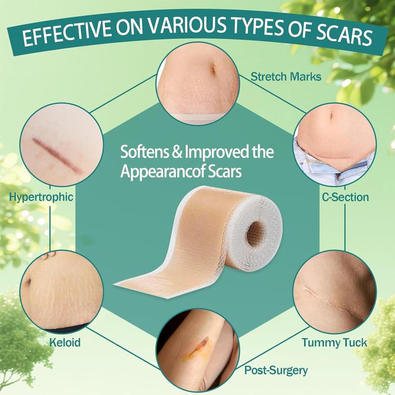 High-Efficacy Silicone Scar Reduction Strips – Medical Grade, Hypoallergenic & Reusable for Tummy Tuck & Surgical Recovery