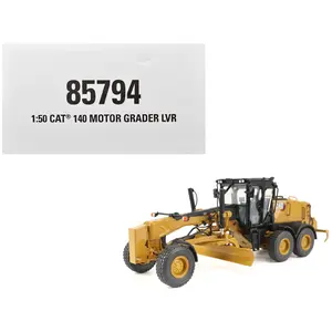 CAT Caterpillar 140 LVR Motor Grader Yellow with Black Top "High Line" Series 1/50 Die Cast Model by Diecast Masters
