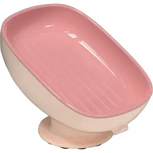 Double Layer Soap Box with Suction Cup Holder Sponge Household for Washing Hands Lotion Soaps Tray