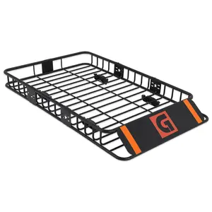 GARVEE 64 x 39 Inch Heavy-Duty Roof Rack - 200 Lb Capacity Rooftop Cargo Carrier Basket with Extension for Cars & Suvs, Perfect for Travel and Camping, Durable Steel Construction