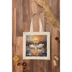 Swans in Love Tote Bag