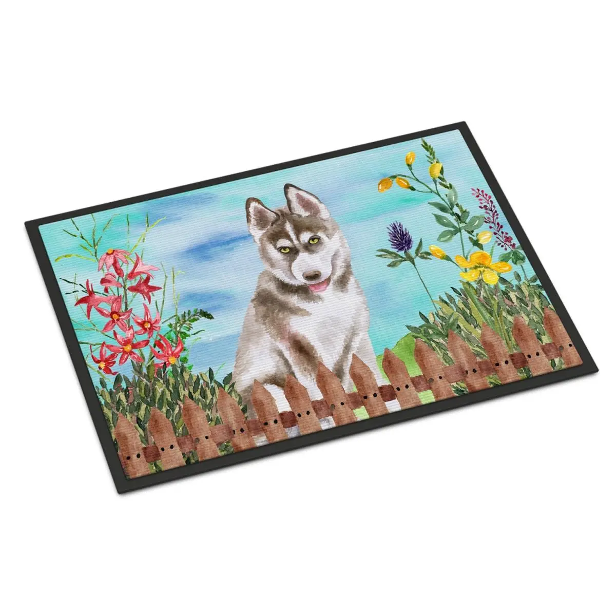 212 MAIN Siberian Husky Print Action Back Felt Floor Mat, 24 x 36 in Home Decor Rugs, Fade-Resistant Indoor/Outdoor Household Decorative Rug