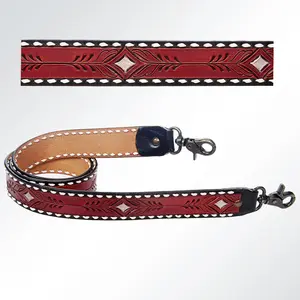American Darling Hand Tooled Genuine Leather Crossbody Handle Strap for Bags Phone Wallet Purse Clutch