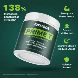 Prime T Daily Testosterone Support Supplement for Men’s Health & Fitness Needs - Muscle Recovery, Cortisol Reduction, Strength Support