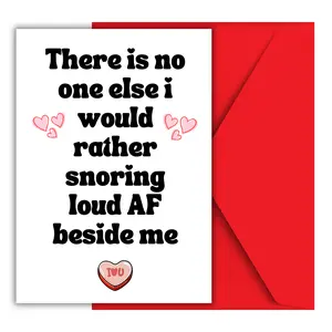 Funny Adult Valentine's Day Card, Valentine Day Card for Husband, Boyfriend, Wife, Girlfriend, Vday Card Gift, Naughty Valentines Day Card, Snoring Card, Valentines 2026 Card, Funny Valentines Day Greeting Card, Sleazy Valentines Day Card