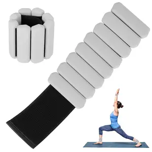 Set of 2 Weighted Wristbands, Unisex Fitness Gear—Invisible Under-Clothing Weights, Adjustable for Arms and Legs, Ideal for Slimming Arms, Suitable for Walking, Running, Yoga, Swimming, and Gym Workouts (Gray)