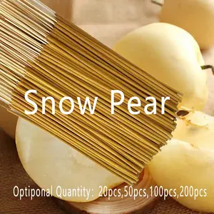 20/50/100/200pcs Snow Pear Scented Diffusers, Essential Oil Reed Sticks, Ideal for Yoga, Meditation, Home Decor, Perfect Gift