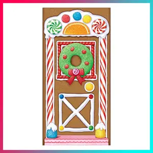Beistle Gingerbread House Door Cover