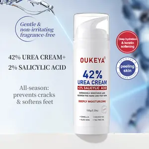 OUKEYA Urea Cream 42 Percent For Feet Plus 2% Salicylic Acid 5.29 oz, Foot Cream and Hand Cream Strength with For Deep Moisturizes,