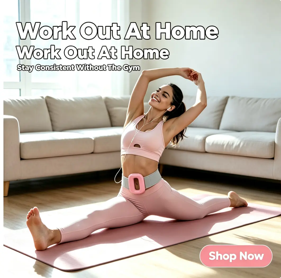 Unisex Rechargeable Wearable Ab Training Ring - Adjustable Soft Strap, Cordless Portable, Digital Display, Multiple Modes for Home/Travel Waist/Thigh Workouts