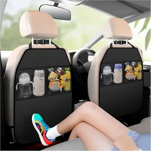 2 count  Seat Cover for ,Anti-Slip Design Kick Mats  Seats Protector with 2 Storage Mesh Pockets for ,Easy-to-Clean Backs of Seats Protector for    Seat