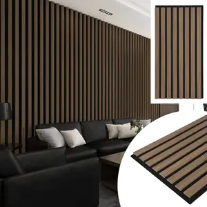 Art3d  20-Pack High-Quality MDF Wood-Look 3D Wall Panels, 24" x 12",Covers 40 Sq.Ft., DIY Acoustic Grille Panels for Wall & Ceiling Interior Walls Diy Wall Mounted