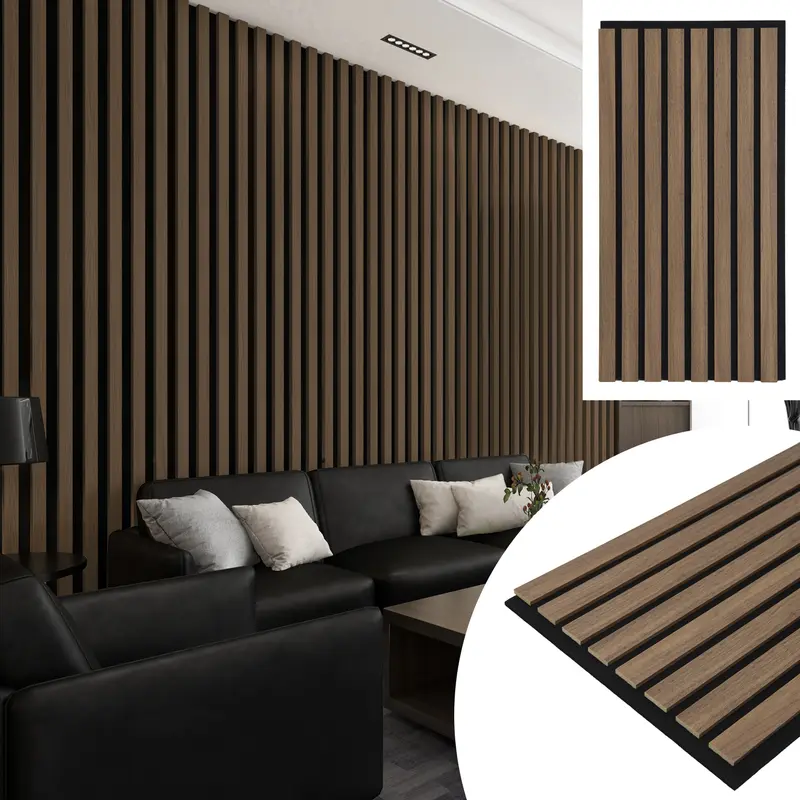 Art3d 20-Pack High-Quality MDF Decorative 3D Wood Grain Wall Panels, 24"x12", 40 Sq.Ft. Coverage, DIY Wall Mounted Acoustic Grille Panels for Ceilings, Home Accessory for Room Inspo & Interior Spaces
