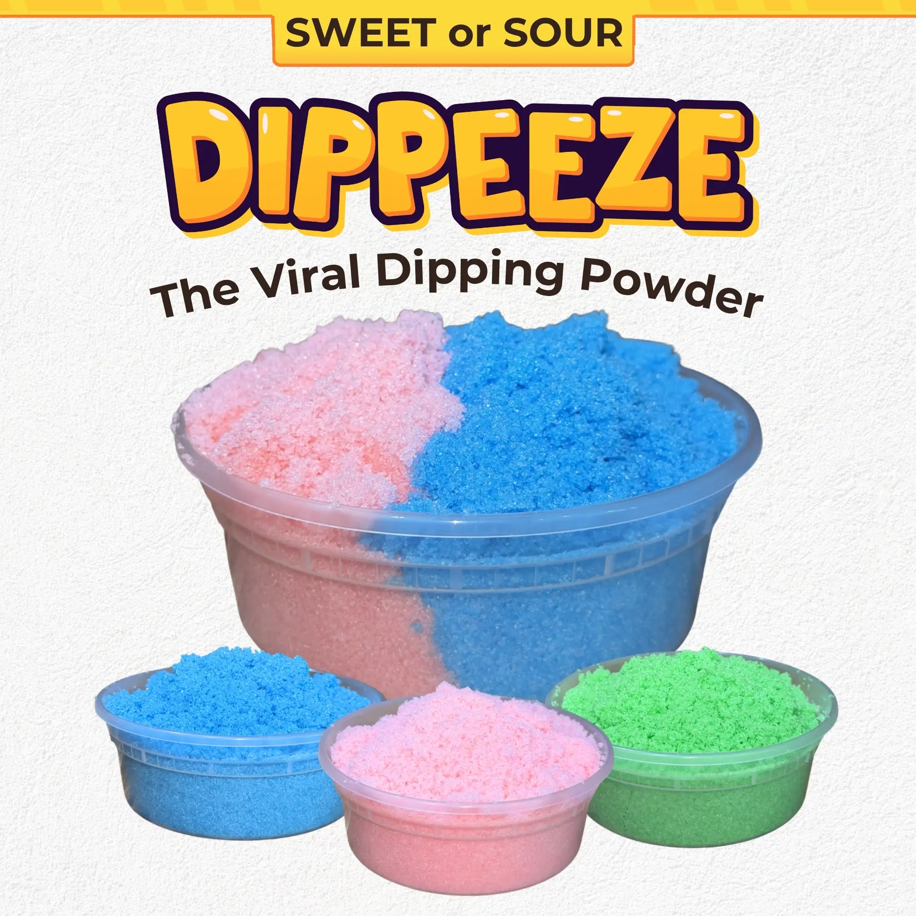Candeeze's DIPPEEZE Sweet or Sour Candy Dipping Powder (Extreme Flavor) The Viral Sour Candy Dust Candeeze's DIPPEEZE Sweet or Sour Candy Dipping Powder (Extreme Flavor) The Viral Sour Candy Dust