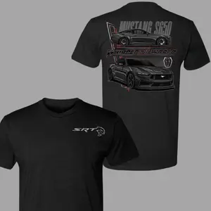 Mustang S650 Whipple Supercharged Muscle Car Street Racing 2 Sides Print Unisex TikTok Shop Deals Graphic Tee 100% Cotton Casual Streetwear T-Shirt