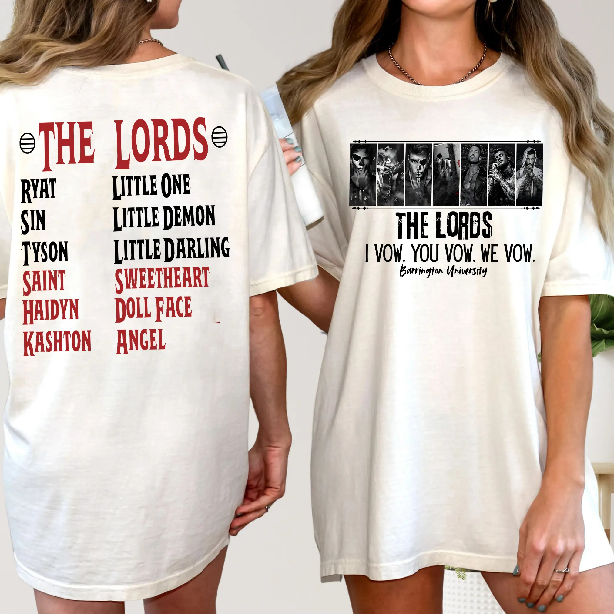 Chaotic Book T-Shirt, The Lords Series Sweatshirt, Barrington University Hoodie, I Vow You Vow We Vow Tee, Dark Romance Merch, Kashton Angel Gift