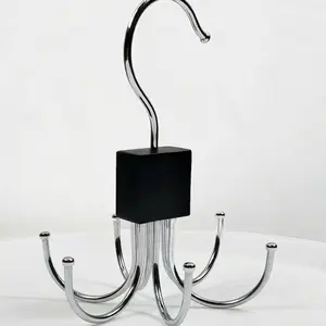 Multifunctional Rotating Six-Prong Hook, Sweatshirt Hat Scarf Organizer, Closet Storage Hanger, Door Mount, Space-Saving Hooks, Door Storage Hangers