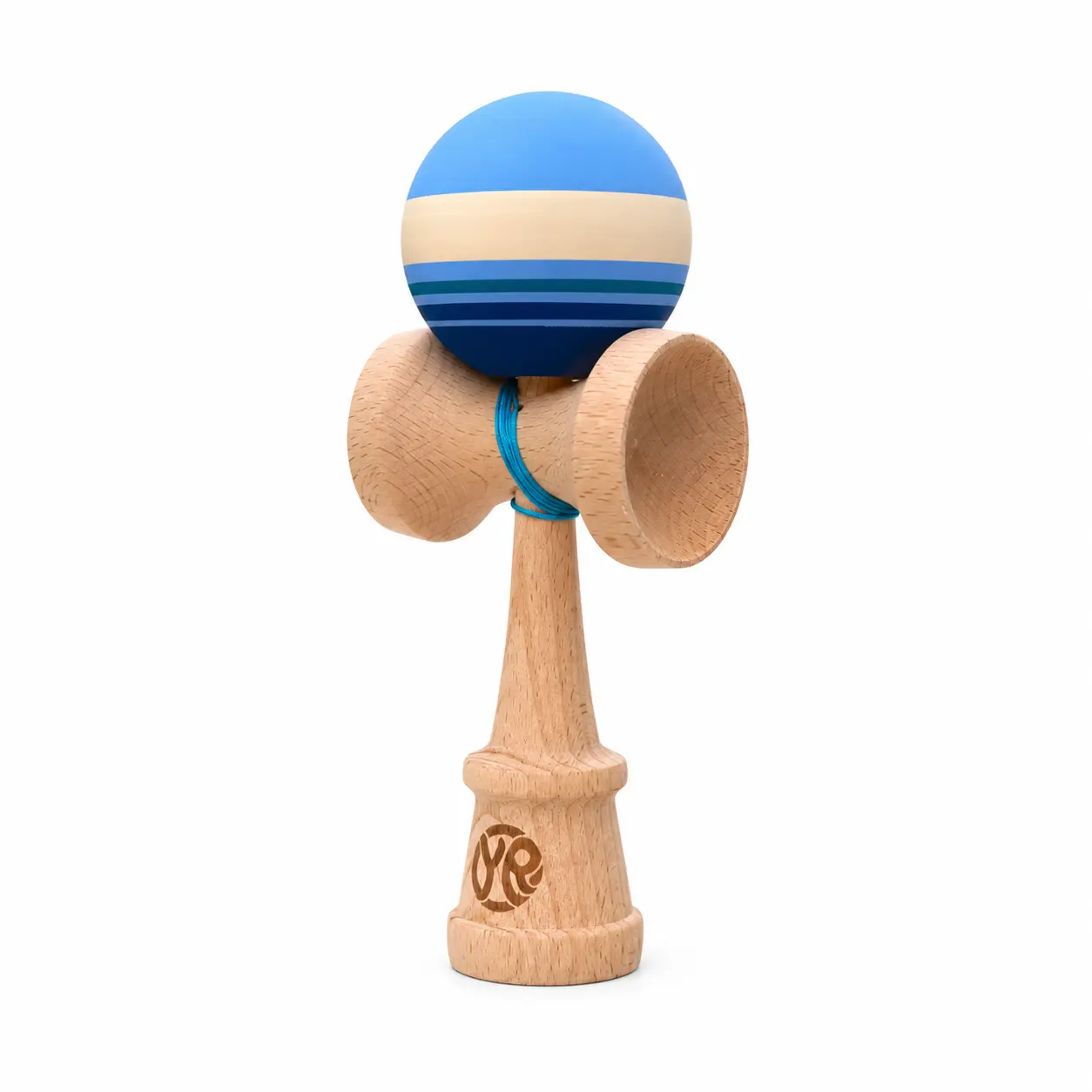 Horizon Series Unisex Professional Competition Beech Wood Kendama - Retro Stripe Ball Japanese Skill Toy, Hand-Eye Coordination Trainer, Stress Relief Toy (Ocean Breeze)