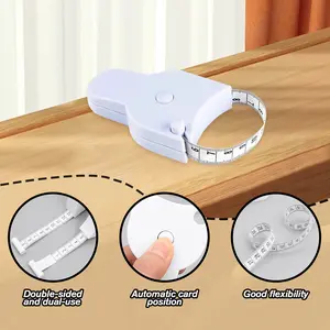 Body Measuring Tape 60 Inch, Auto-Retractable Soft Tape Measure with Lock - White Dual-Scale for Body & Crafts