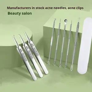 Blackhead Remover Tweezers Set, Ultrafine Tweezers Black Spot Blemish Extractor Acne Needle Facial Cleansing Skin Extraction Tool (8pcs/set)