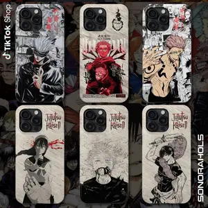 Gojo Vs Sukuna Jujutsu Kaisen Phone Case, Geto and Riko Jujutsu Kaisen Characters Phone Cover, Cute Anime Manga Movie Cartoon Ip17 Air Pro Max