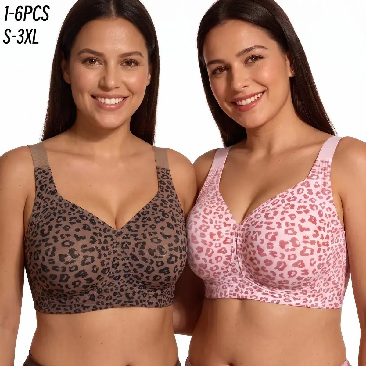 1-6PCS Women Jelly Bras Wirefree Full Coverage No Underwire Everyday Bras Comfortable Wireless Padded Tshirt Bra vrcomfy wireless woman