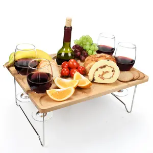 Tirrinia Folding Wooden Picnic Table for Outdoor