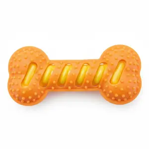 Squeaky TPR Bone Dog Toy - Chew Fetch Toy for Small Medium Large Dogs
