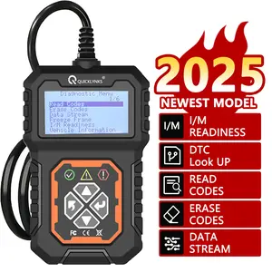 OBD2/EOBD Diagnostic Scanner - Professional Car Code Reader Tool with USB Power, Multilingual Support, Live Data - No Battery Required