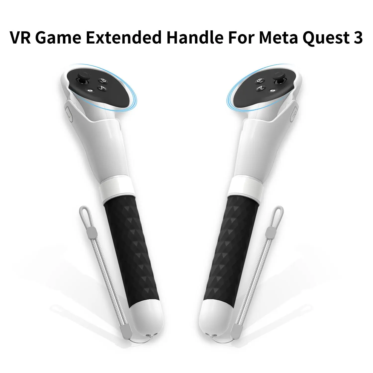 VR Games Extension Handle, Durable Silicone Virtual Controller Grips For Meta Quest 3/3S, Gaming Accessories for Playing VR Games More Immersive (without Controllers) Durability
