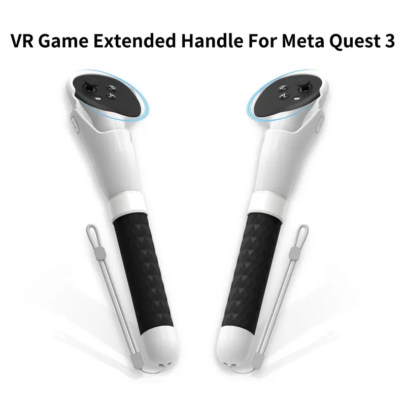 VR Games Extension Handle, Durable Silicone Virtual Controller Grips For Meta Quest 3/3S, Gaming Accessories for Playing VR Games More Immersive (without Controllers) Durability