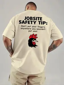 Mens Graphic Tee Rooster Tropical Print Casual Design Oversized T Shirt Crewneck Short Sleeve Soft Cotton Breathable Loose Fit Summer Daily Wear Streetwear Style Trendy Aesthetic Graphic Fashion Top