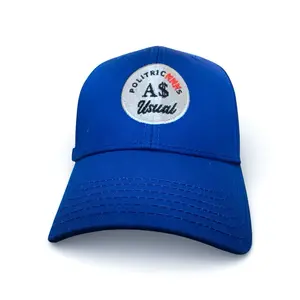 Politrickkks Structured Baseball Hat - Blue Adjustable Cap with A$ Usual Logo