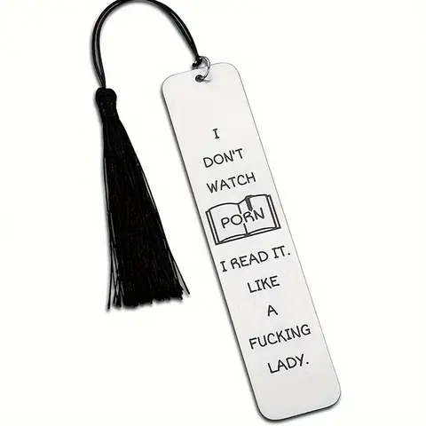 Stainless Steel Bookmark with Tassel, Funny Design for Book Lovers, Bookworms & Spicy Readers, Perfect for Book Clubs, Birthdays & Valentine's Day
