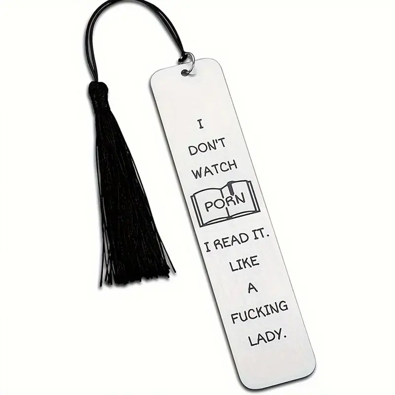 Stainless Steel Bookmark with Tassel, Funny Design for Book Lovers, Bookworms & Spicy Readers, Perfect for Book Clubs, Birthdays & Valentine's Day
