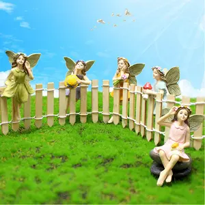 Fairy Garden Figurine Set - Resin Craft Ornaments for Flower Pots & Yard Decor, Whimsical Garden Statues, Garden Sculptures Statues