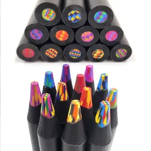 12 Creative Rainbow Color Pencils Set, Magic Color Changing Leads, Safe Non-Toxic, Kids Art Drawing Pens, Suitable for Students Artists