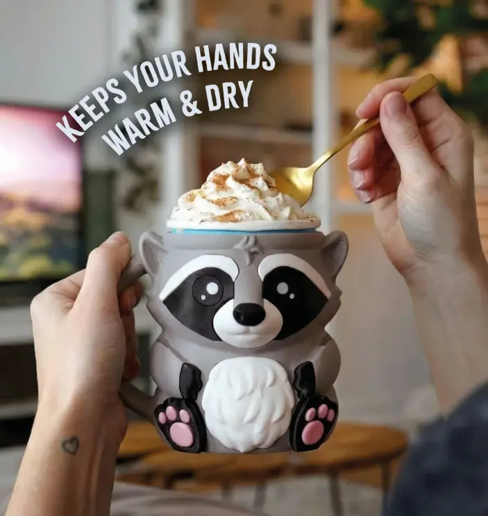 C*T様 ボトルシップ Rocky the Raccoon Ice Cream Pint & Ramen Cup Holder | 3D Printed