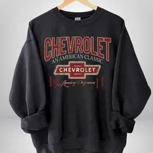 Chevrolet An American Classic Sweatshirt, Vintage Chevy Racing Crewneck for Men Women, Summer Outfit Car Lovers Gift, Retro Father's Day Mechanic Shirt USA Z