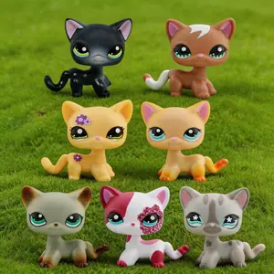 Mini Shorthair Cat Doll Decoration,Bobble Head Collectible Doll Decoration,Mini Pet Shop Shorthair Cat Decoration,Birthday Halloween Christmas Ornament