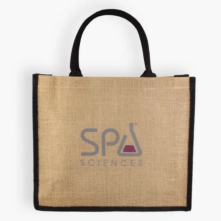 Spa Sciences Eco-Friendly Reusable Jute Tote Bag for Shopping and Storage