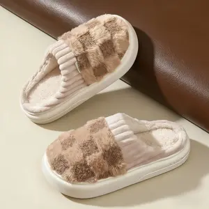 Women's Fuzzy Memory Foam Slippers Home Fuzzy Casual Indoor Outdoor Shoes with Memory Foam & Faux Fur Lining for Men Cozy Slippers Soft Footwear, Women's Shoes